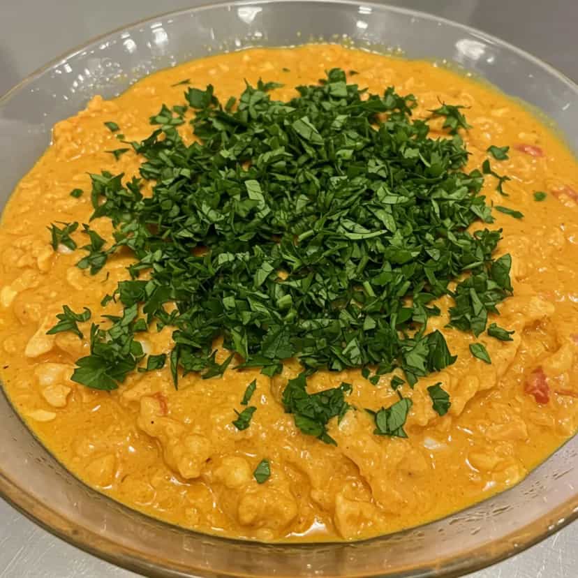 Foto deliciosa de Carne de Siri Refogada pronta para servir - Peixes & Frutos do Mar