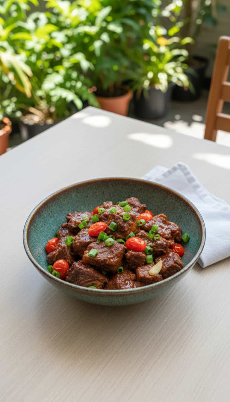 Foto deliciosa de Carne Guisada pronta para servir - Carnes & Frango