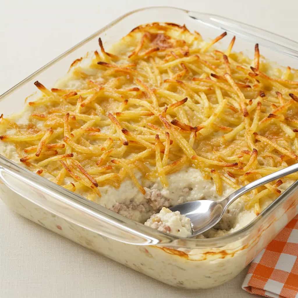 Carne Moída ao Forno com Batata Palha