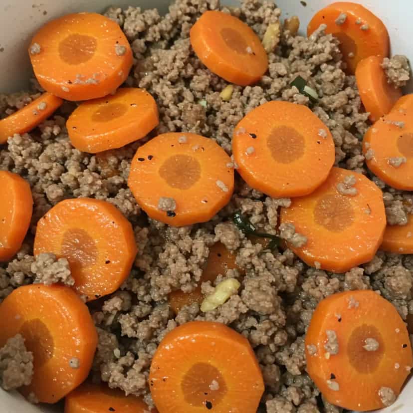 Foto deliciosa de Carne Moída com Cenoura pronta para servir - Outras Receitas
