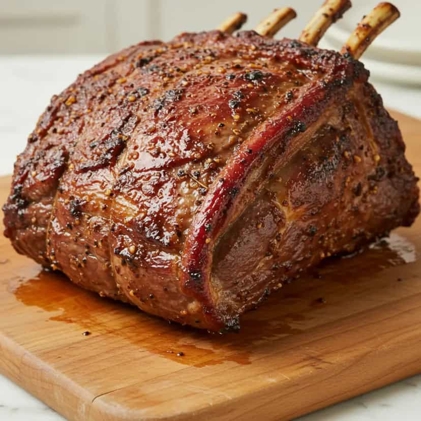 Foto deliciosa de Carré de Cordeiro com Ervas Finas pronta para servir - Carnes & Frango