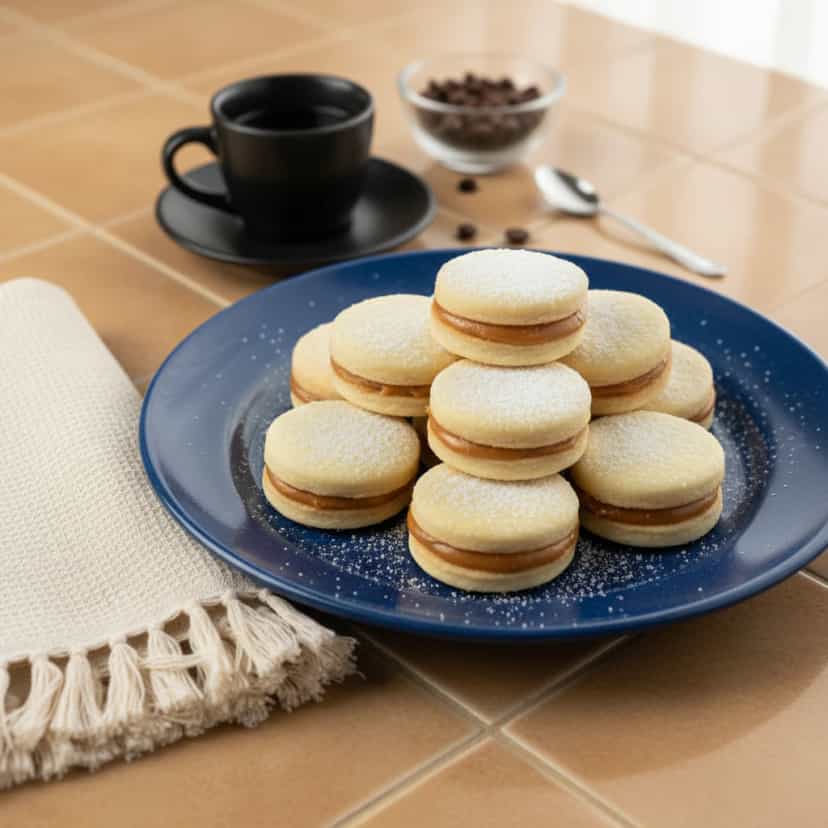 Foto deliciosa de Casadinhos de Doce de Leite pronta para servir - Bolachas & Cookies