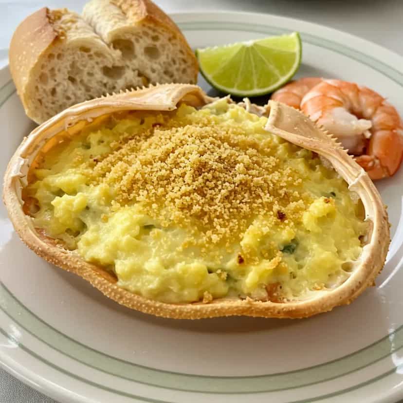 Foto deliciosa de Casquinha de Siri Deliciosa pronta para servir - Peixes & Frutos do Mar