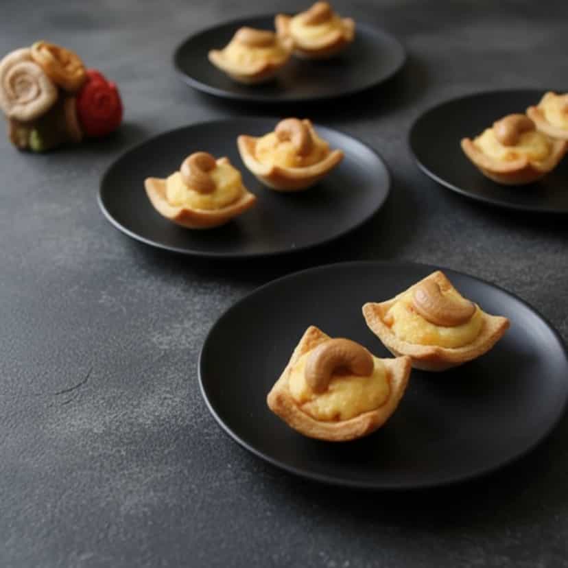 Foto deliciosa de Cestinhas de Cream Cheese e Damasco pronta para servir - Lanches de Padaria
