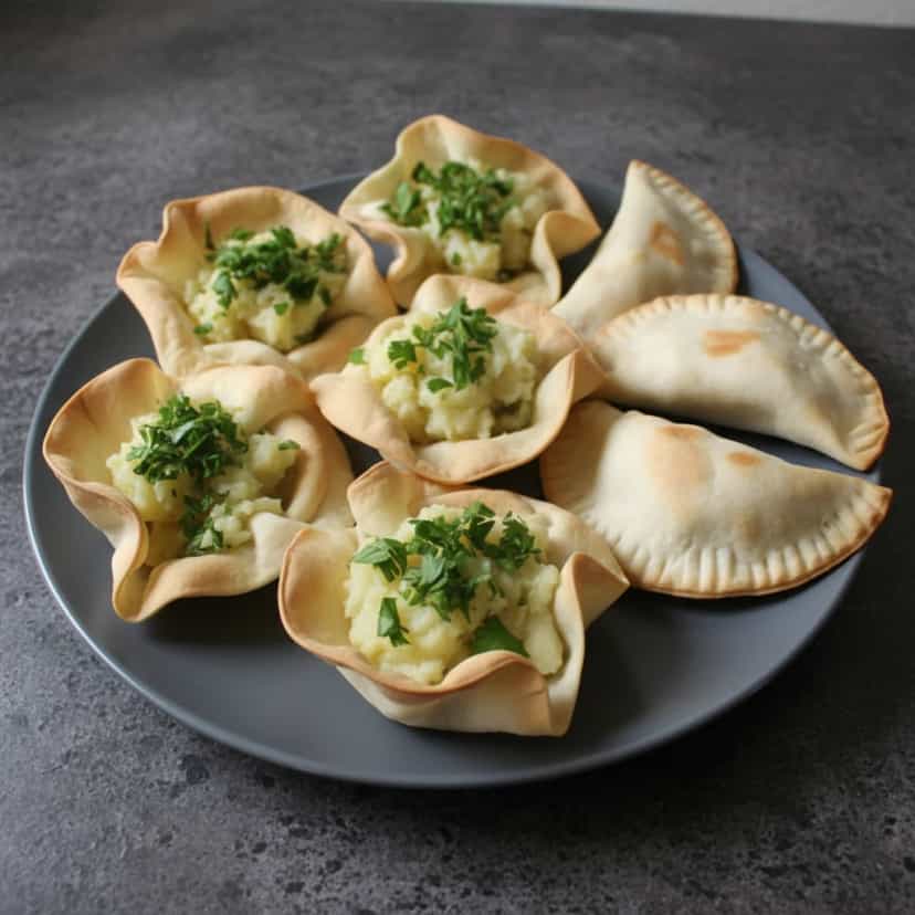 Foto deliciosa de Cestinhas de Palmito Assadas pronta para servir - Salgadinhos