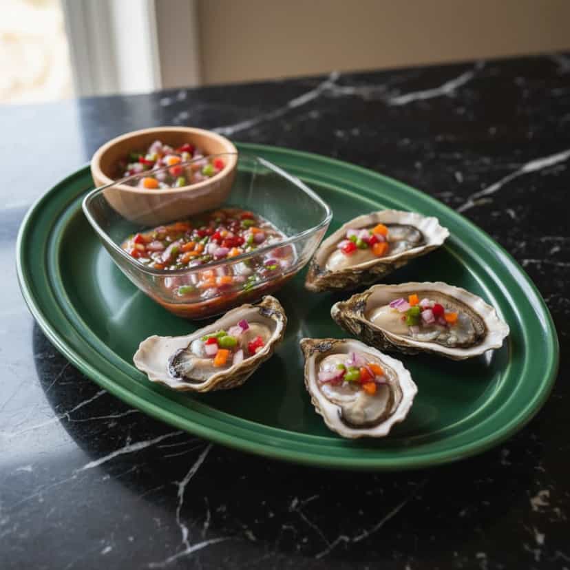 Foto deliciosa de Ceviche de Ostras pronta para servir - Outras Receitas