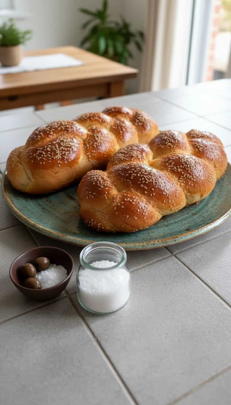 Foto deliciosa de Challah Caseiro pronta para servir - Brunch