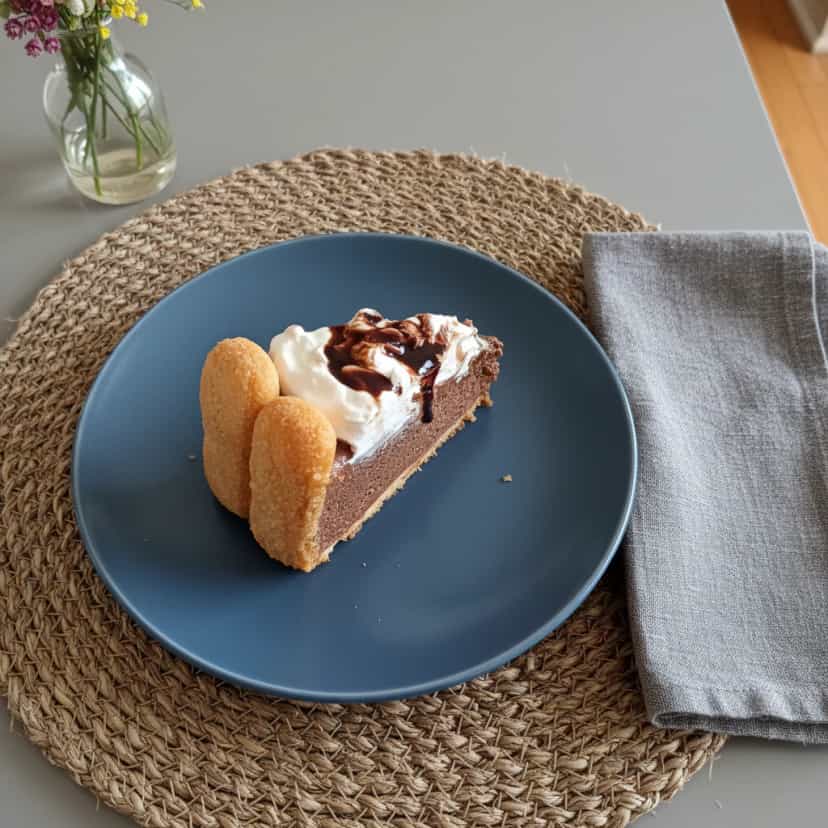 Foto deliciosa de Charlotte Bicolor de Chocolate e Café pronta para servir - Outras Receitas