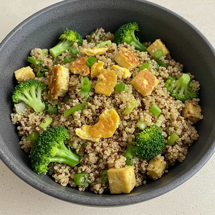 Foto deliciosa de Chaufa de Quinoa com Vegetais pronta para servir - Outras Receitas