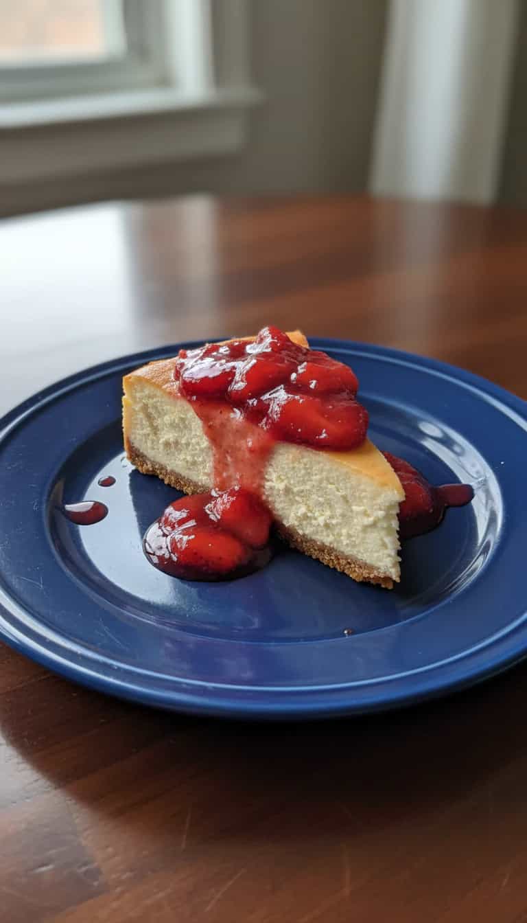 Foto deliciosa de Cheesecake Clássico de New York pronta para servir - Tortas & Tortinhas