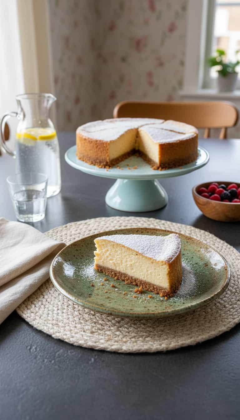Foto deliciosa de Cheesecake de Biscoito pronta para servir - Tortas & Tortinhas