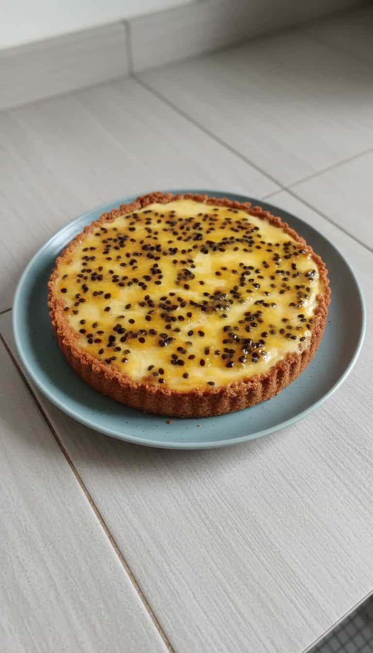 Foto deliciosa de Cheesecake de maracujá pronta para servir - Sem Assar