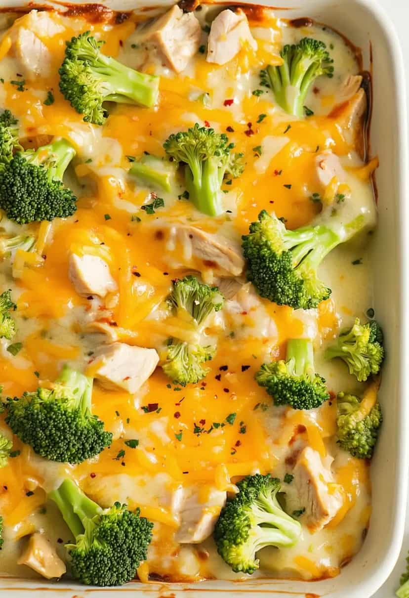 Foto deliciosa de Caçarola de Frango com Brócolis e Queijo pronta para servir - Carnes & Frango