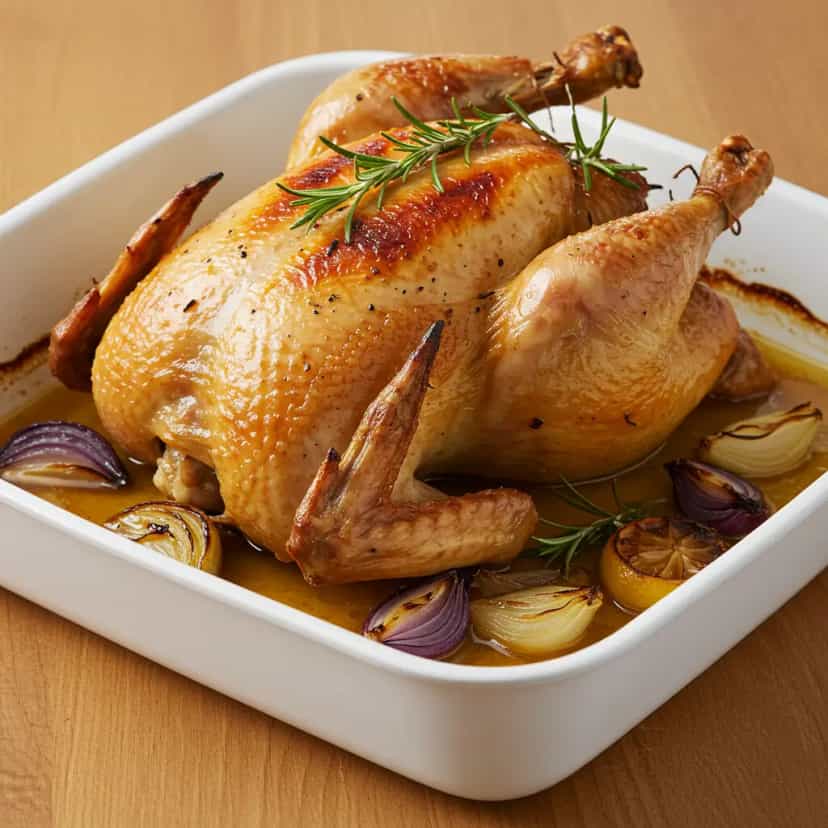 Foto deliciosa de Chester Assado com Molho Aromático pronta para servir - Carnes & Frango