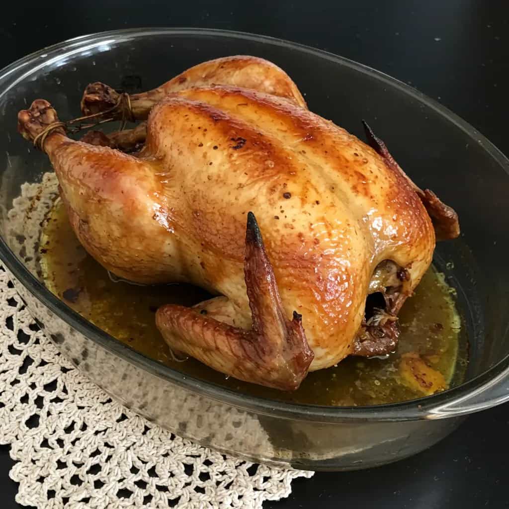 Chester Assado com Molho Rosé