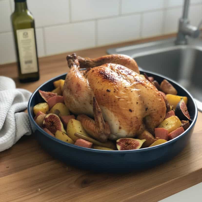 Foto deliciosa de Chester Recheado Havaiano pronta para servir - Carnes & Frango