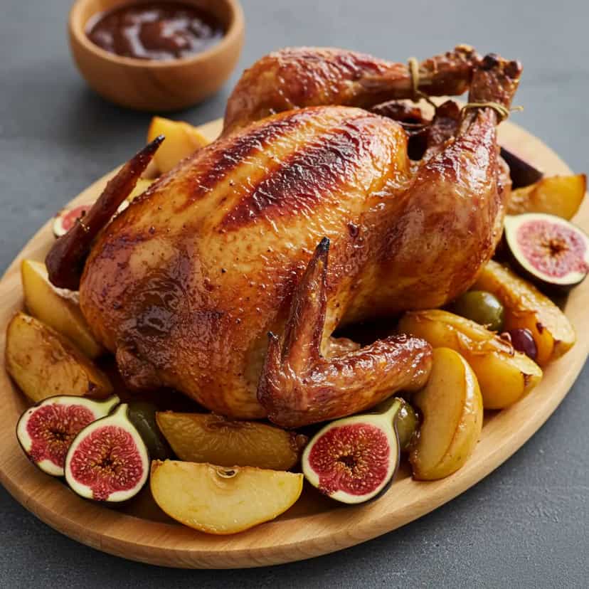 Foto deliciosa de Chester Recheado Havaiano pronta para servir - Carnes & Frango