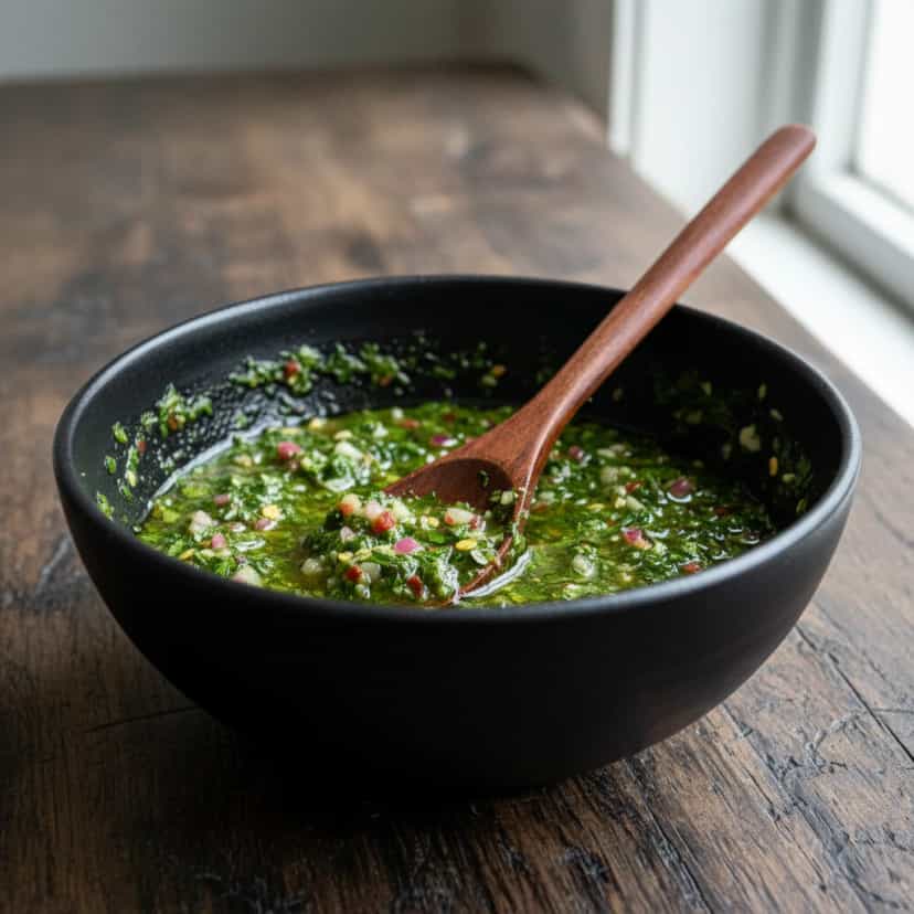 Foto deliciosa de Chimichurri Tradicional pronta para servir - Carnes & Frango