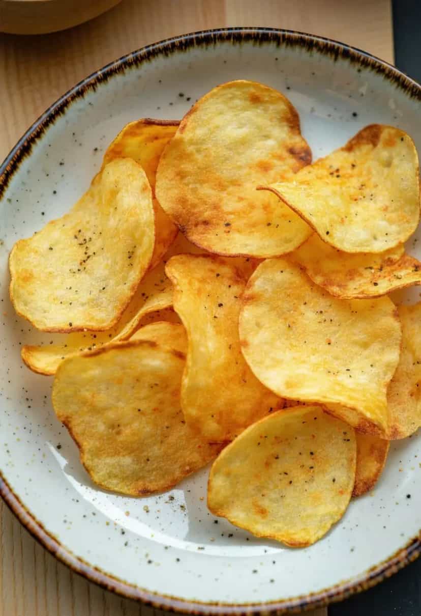 Foto deliciosa de Chips de Batata Yacon Assados pronta para servir - Chips & Biscoitos