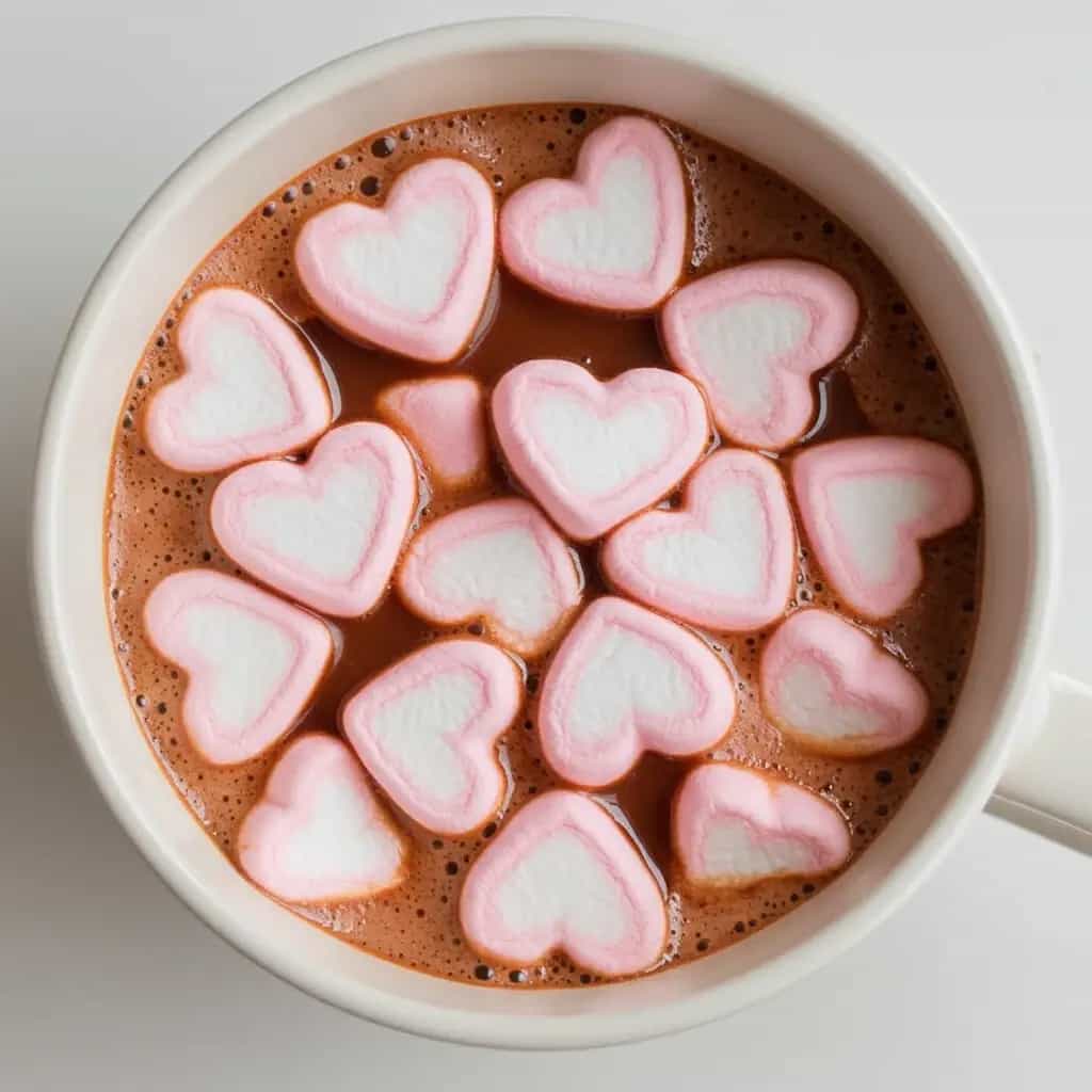 Chocolate quente com marshmallow