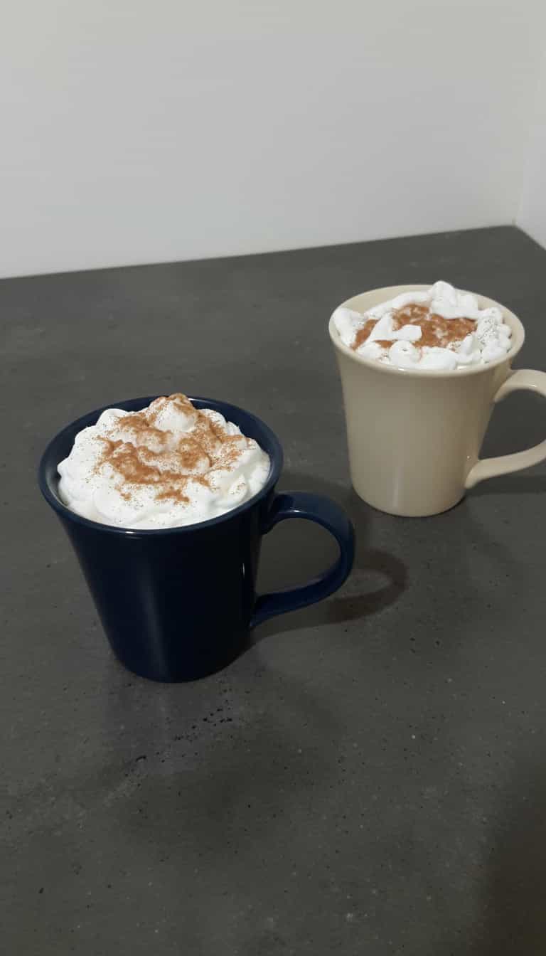 Foto deliciosa de Chocolate quente cremoso pronta para servir - Bebidas Quentes
