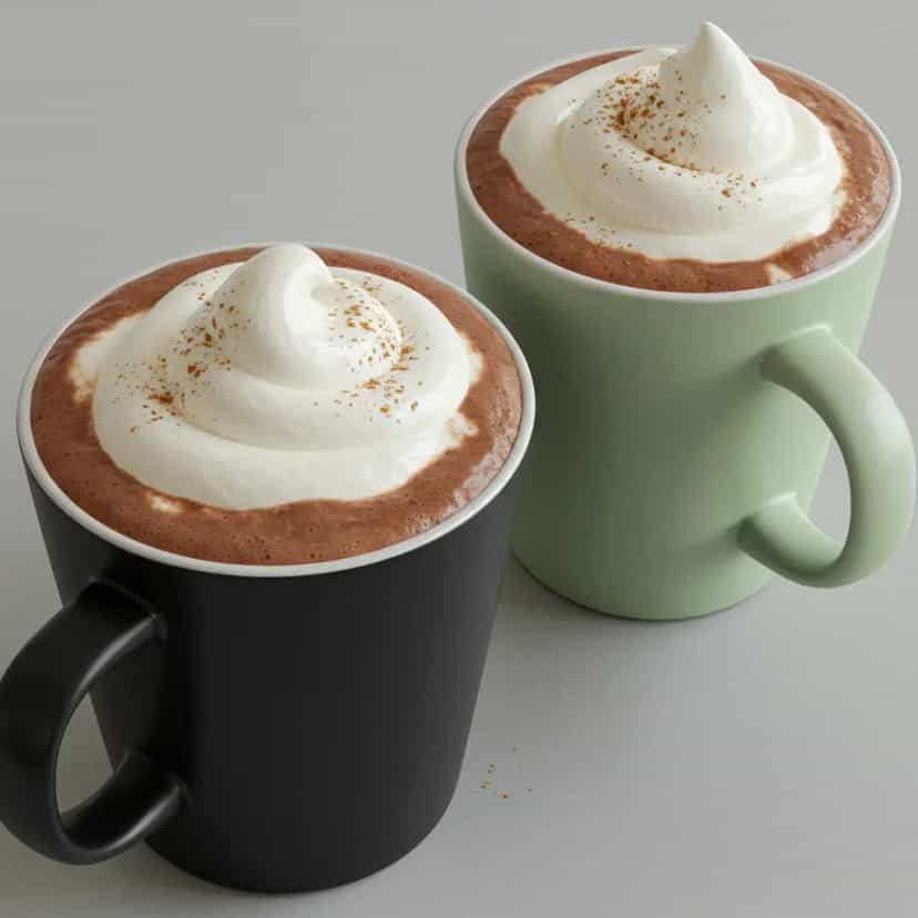 Foto deliciosa de Chocolate Quente Cremoso pronta para servir - Bebidas Quentes