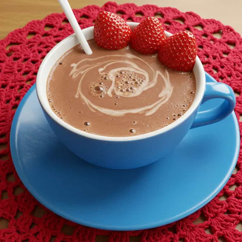 Foto deliciosa de Chocolate Quente Cremoso pronta para servir - Bebidas Quentes