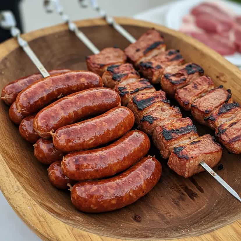 Foto deliciosa de Churrasco Gaúcho Tradicional pronta para servir - Carnes & Frango