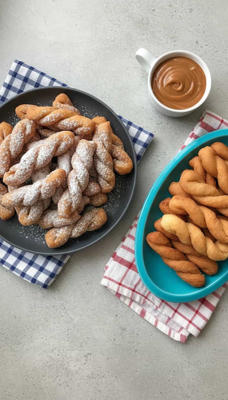 Foto deliciosa de Churros Trançados pronta para servir - Outras Receitas