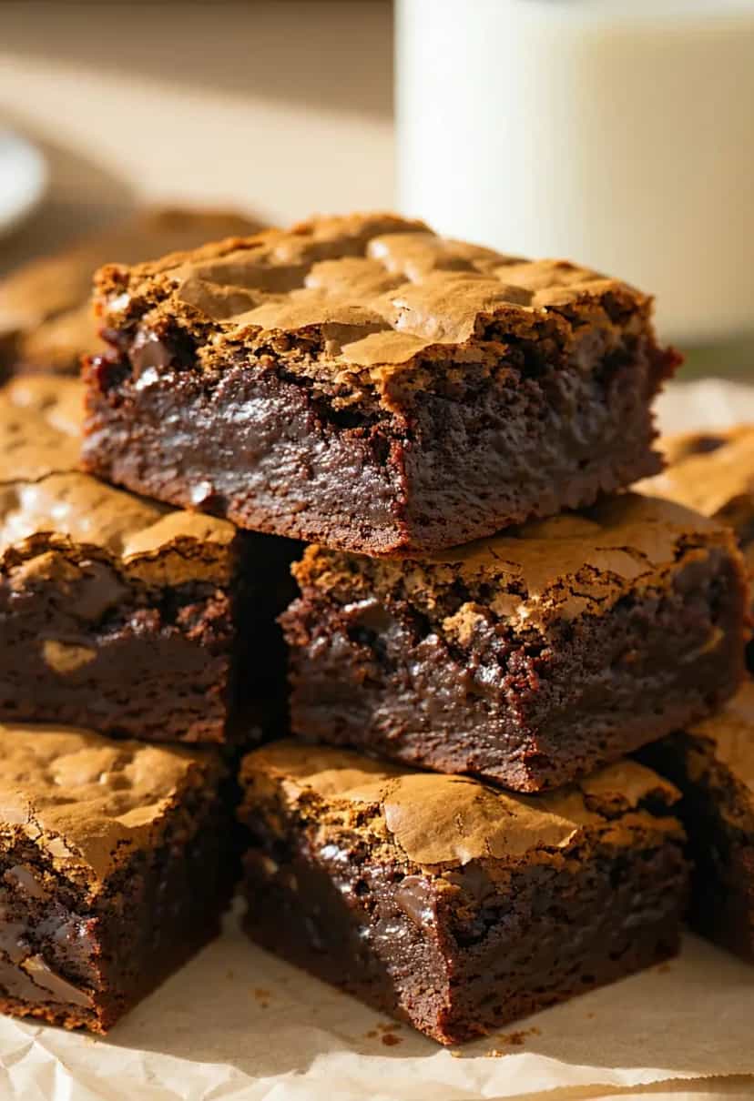 Foto deliciosa de Brownies Clássicos pronta para servir - Brownies & Cookies