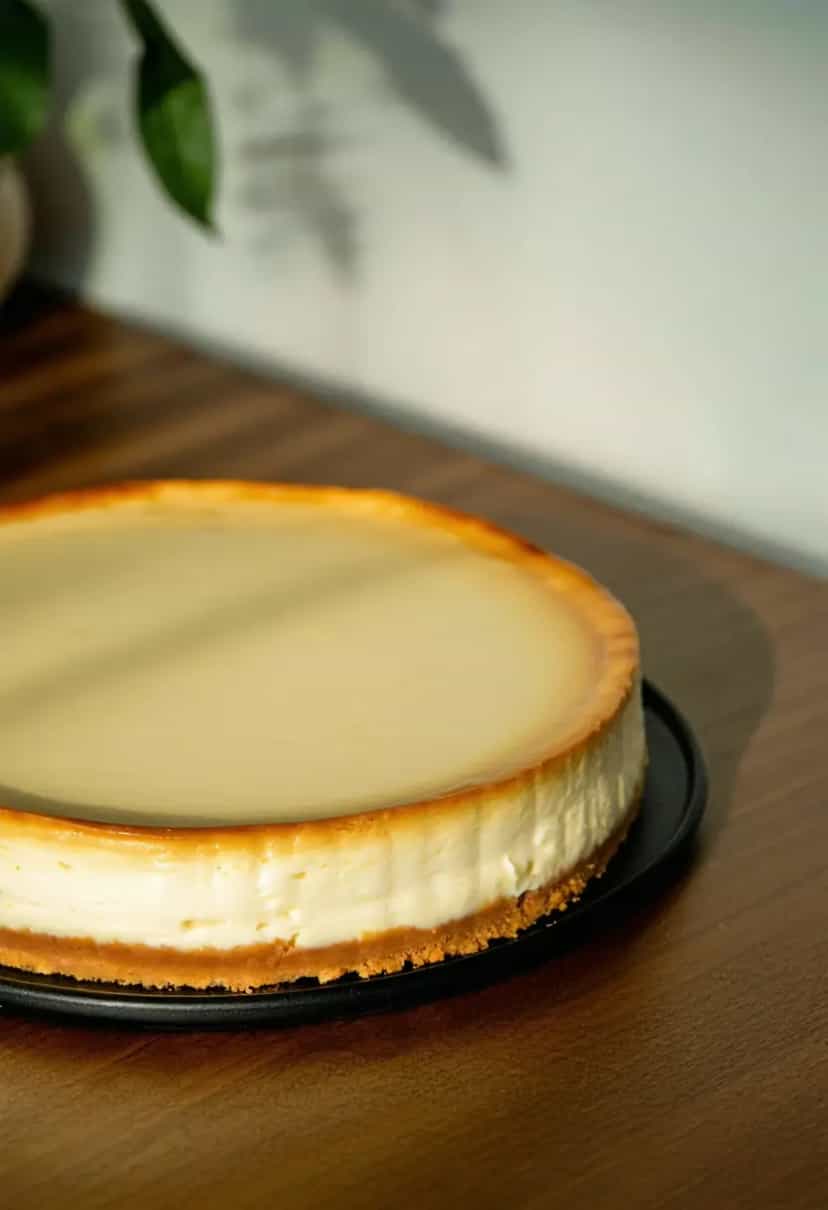 Foto deliciosa de Cheesecake Clássico de Nova York pronta para servir - Tortas & Tortinhas