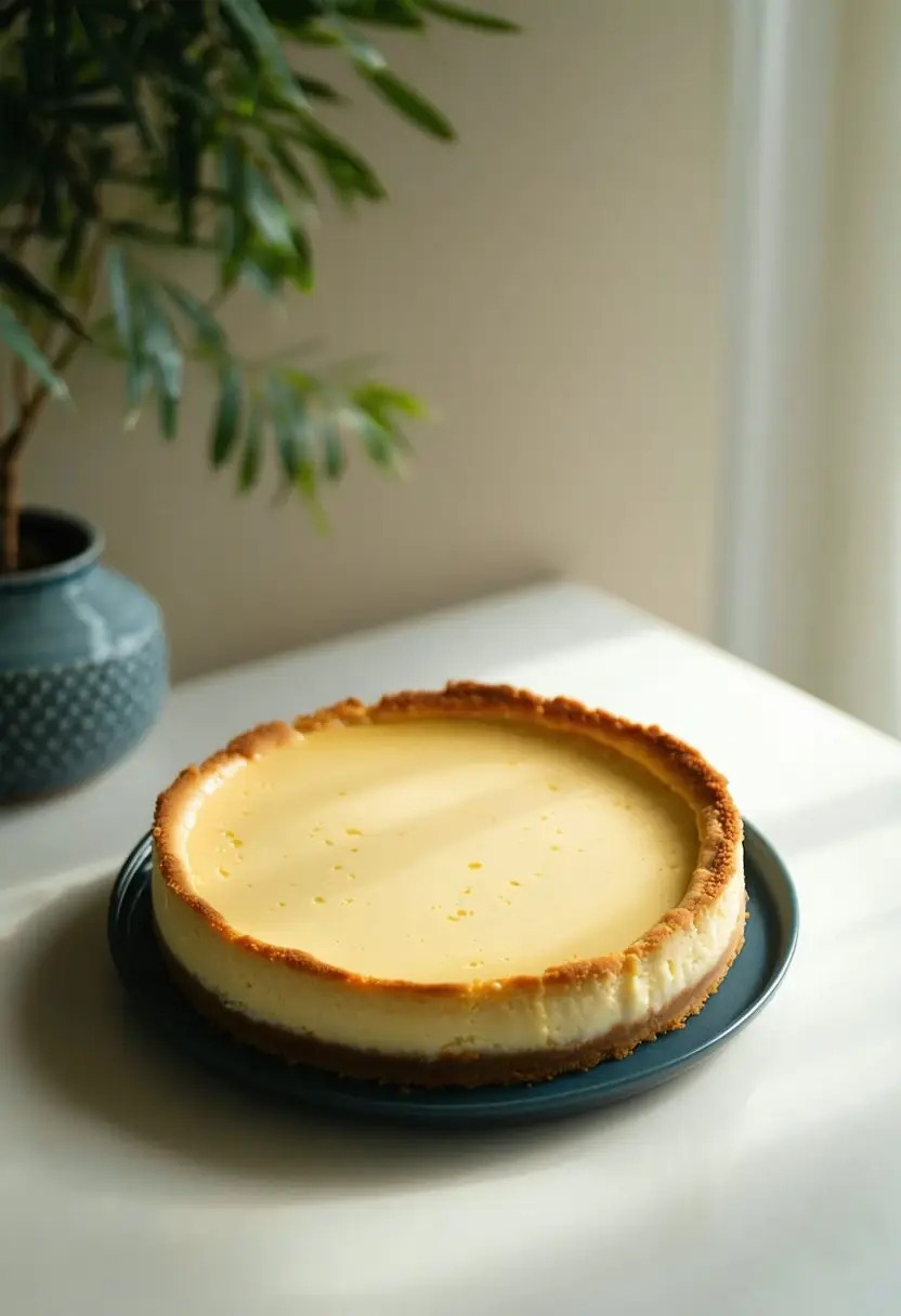 Foto deliciosa de Cheesecake Clássico de Nova York pronta para servir - Tortas & Tortinhas