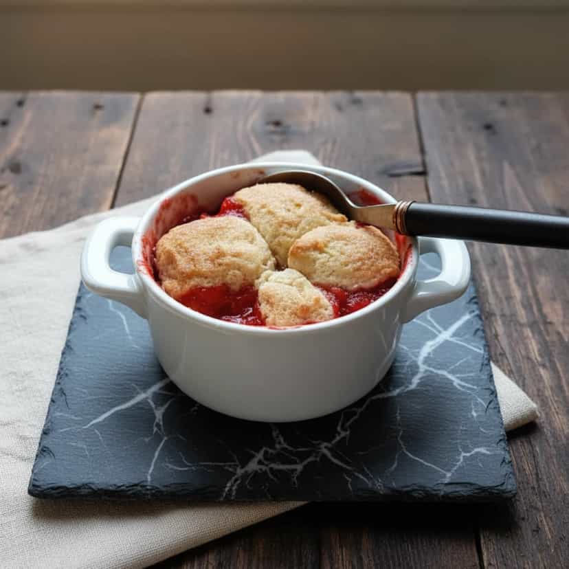 Foto deliciosa de Cobbler de Frutas Vermelhas pronta para servir - Tortas & Tortinhas