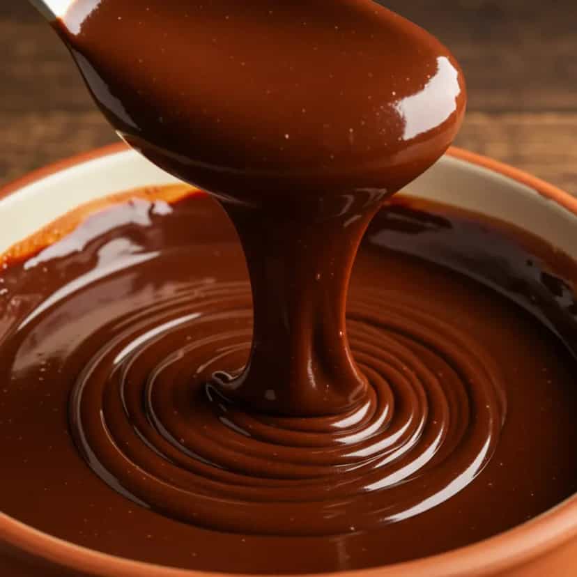 Foto deliciosa de Cobertura Cremosa de Chocolate pronta para servir - Outras Receitas