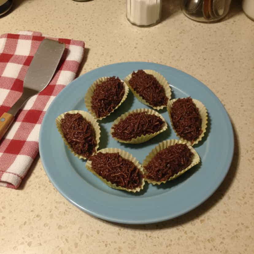 Foto deliciosa de Cocada Cremosa de Chocolate pronta para servir - Pudins & Cremes