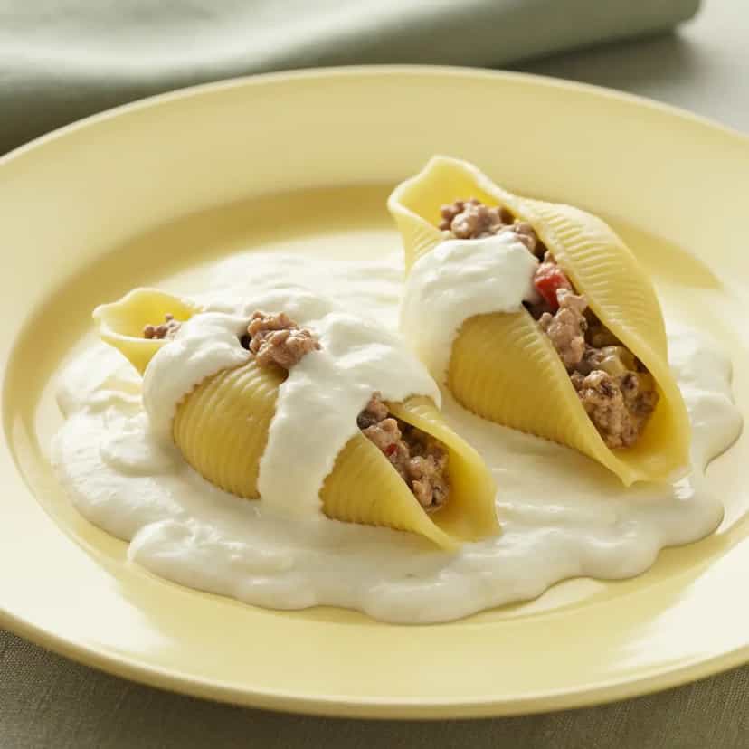 Foto deliciosa de Conchiglione Recheado com Ratatouille pronta para servir - Massas & Macarrão