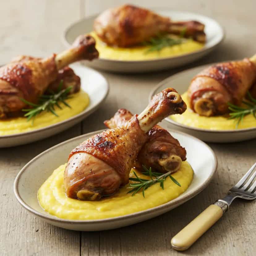 Foto deliciosa de Confit de Coxas de Pato pronta para servir - Carnes & Frango