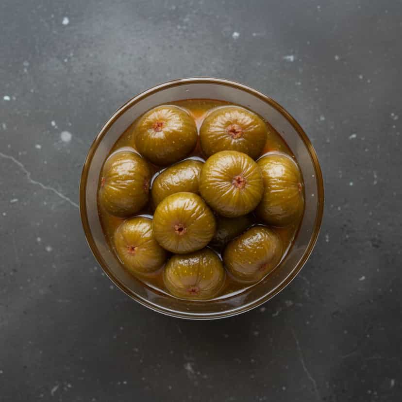 Foto deliciosa de Conserva de Figos em Vinho Tinto pronta para servir - Outras Receitas