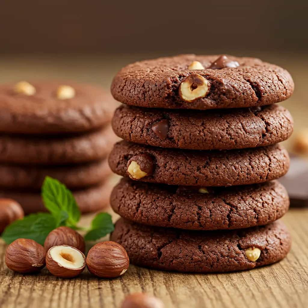 Cookies Caseiros de Avelã e Chocolate