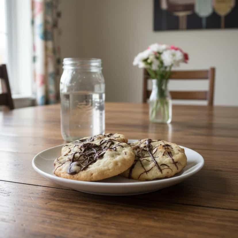 Foto deliciosa de Cookies de Chocolate com Passas pronta para servir - Brownies & Cookies