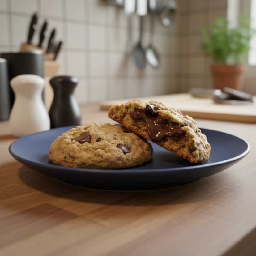 Foto deliciosa de Cookies de Chocolate e Nozes pronta para servir - Bolachas & Cookies