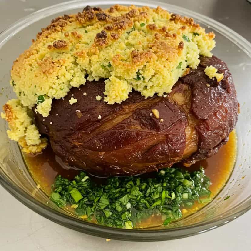 Foto deliciosa de Coração de Boi Recheado pronta para servir - Carnes & Frango