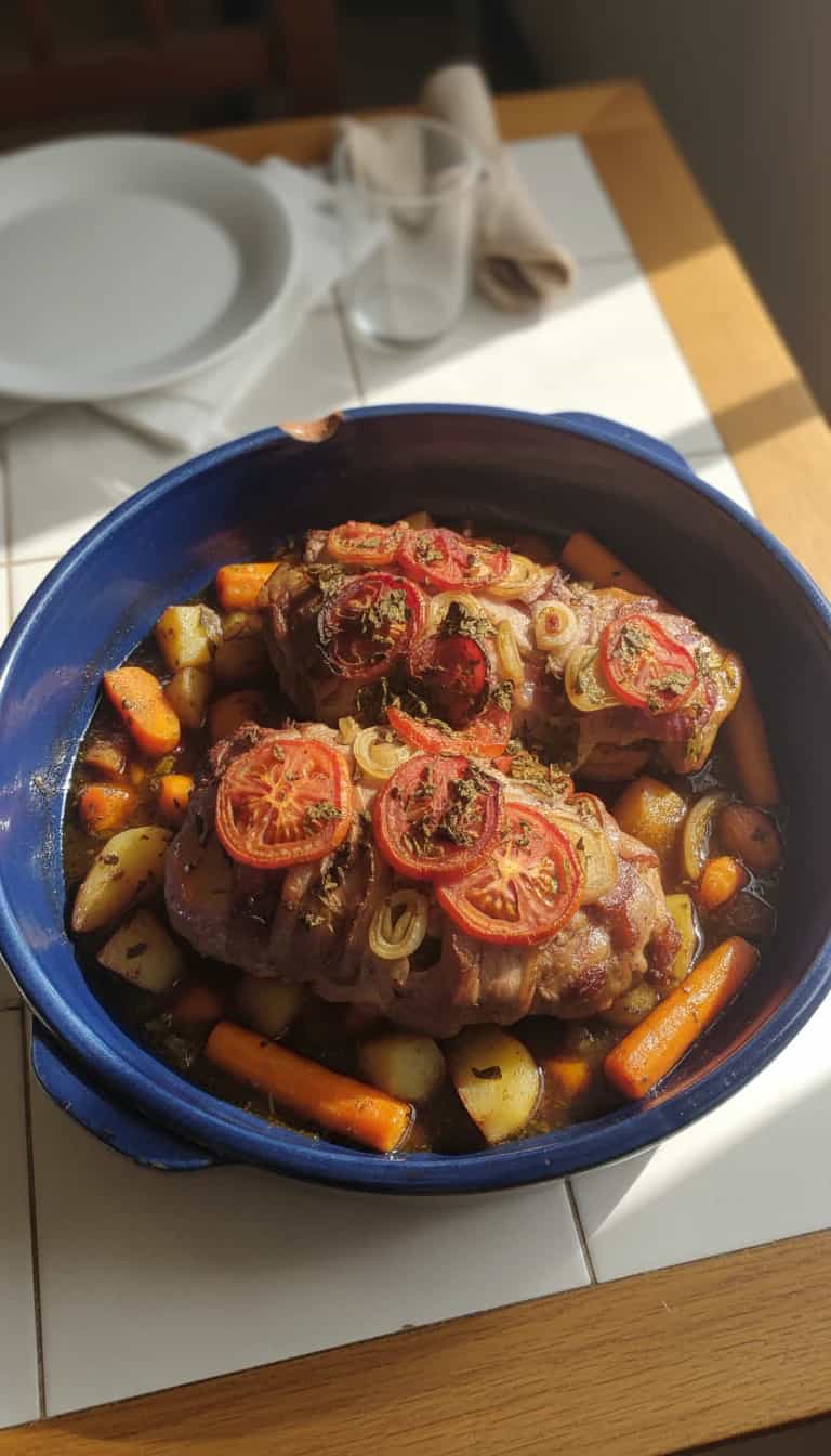 Foto deliciosa de Costela Assada com Bacon e Alho pronta para servir - Carnes & Frango