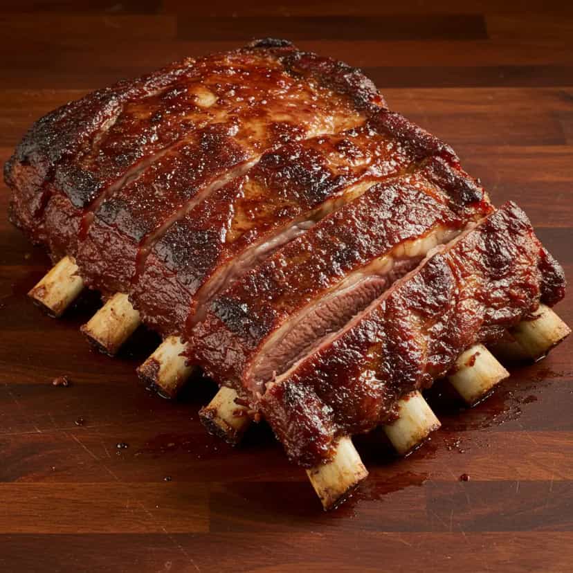 Foto deliciosa de Costela Assada em Papel pronta para servir - Carnes & Frango