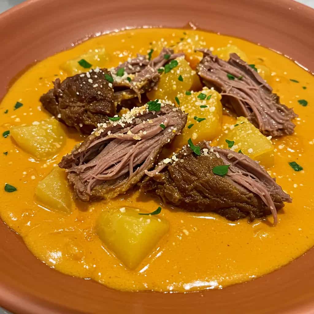 Costela Atolada com Aipim Cremoso