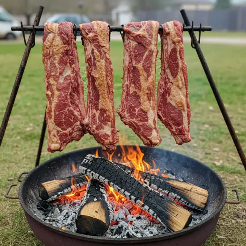 Foto deliciosa de Costela Campeira Assada pronta para servir - Carnes & Frango