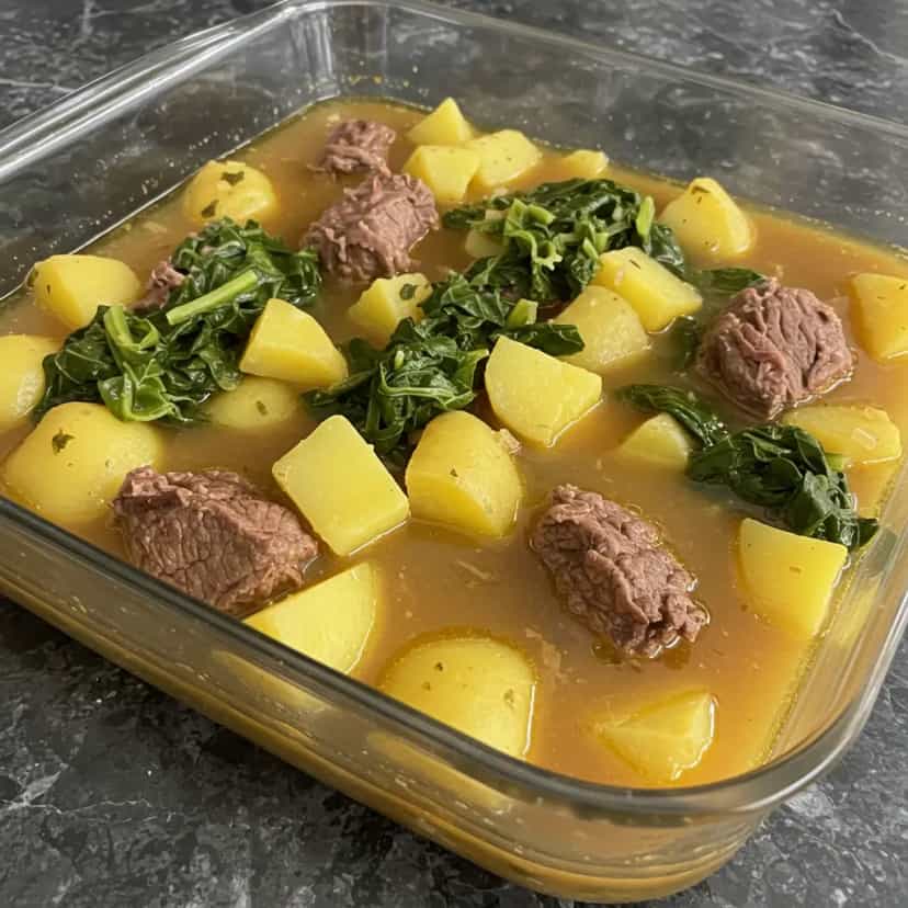 Foto deliciosa de Costela com Batata e Agrião pronta para servir - Carnes & Frango