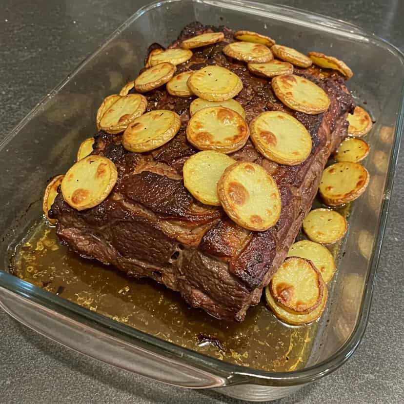 Foto deliciosa de Costela Gaúcha Assada no Forno pronta para servir - Carnes & Frango