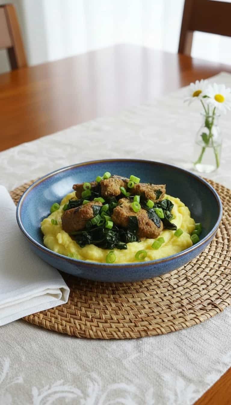 Foto deliciosa de Costelinha com Ora-pro-nóbis pronta para servir - Carnes & Frango