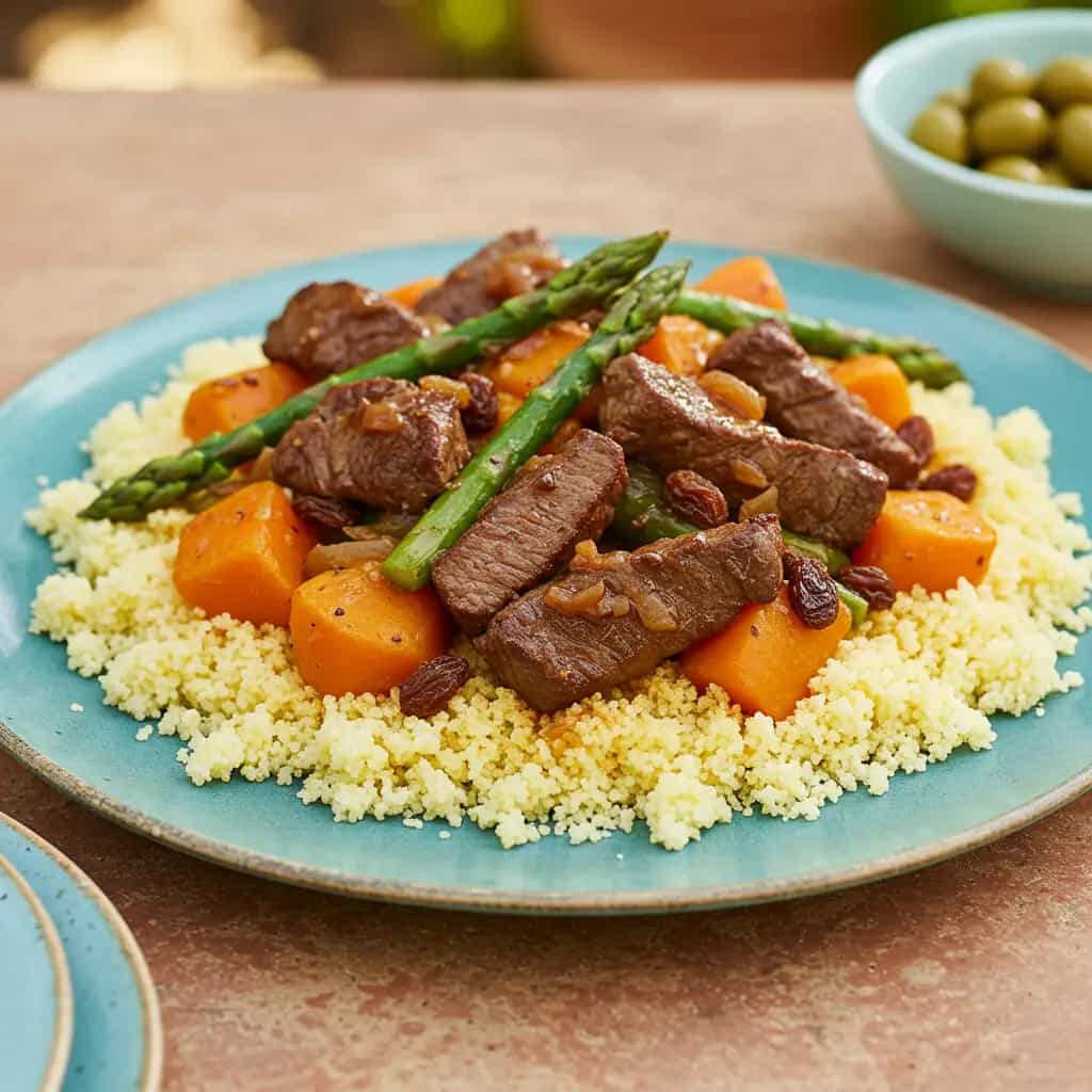 Couscous Real com Carne e Legumes